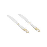 Magna Dessert Knife Set - 2 Pcs - Silver & Gold